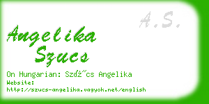 angelika szucs business card